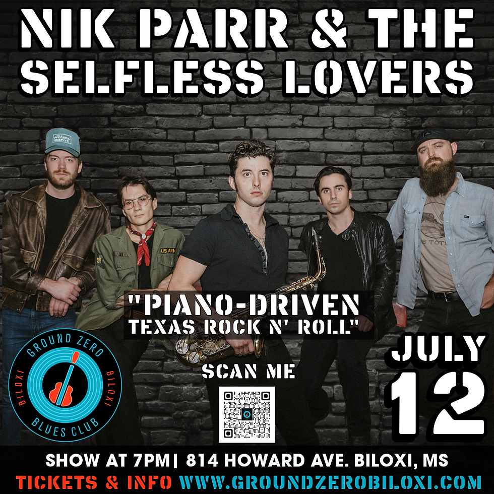 Nik Parr and The Selfless Lovers at Sams Burger Joint