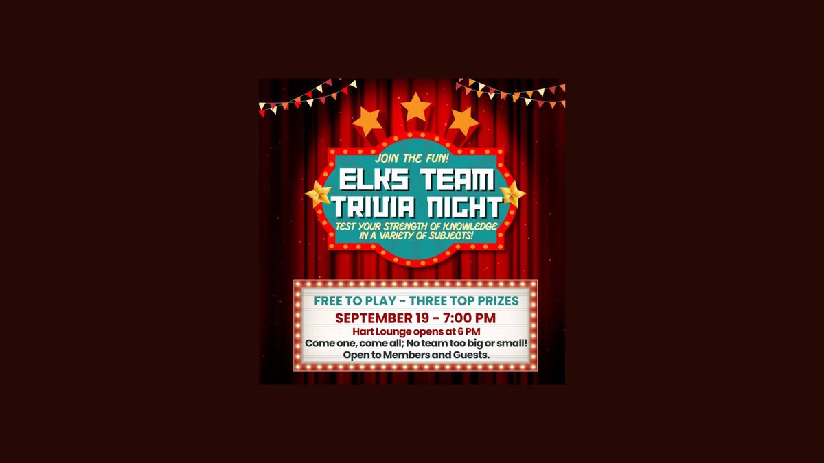 Elks Team Trivia Night