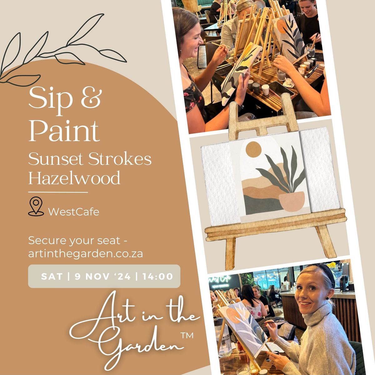 Sip & Paint - Sunset Strokes by Art in the Garden