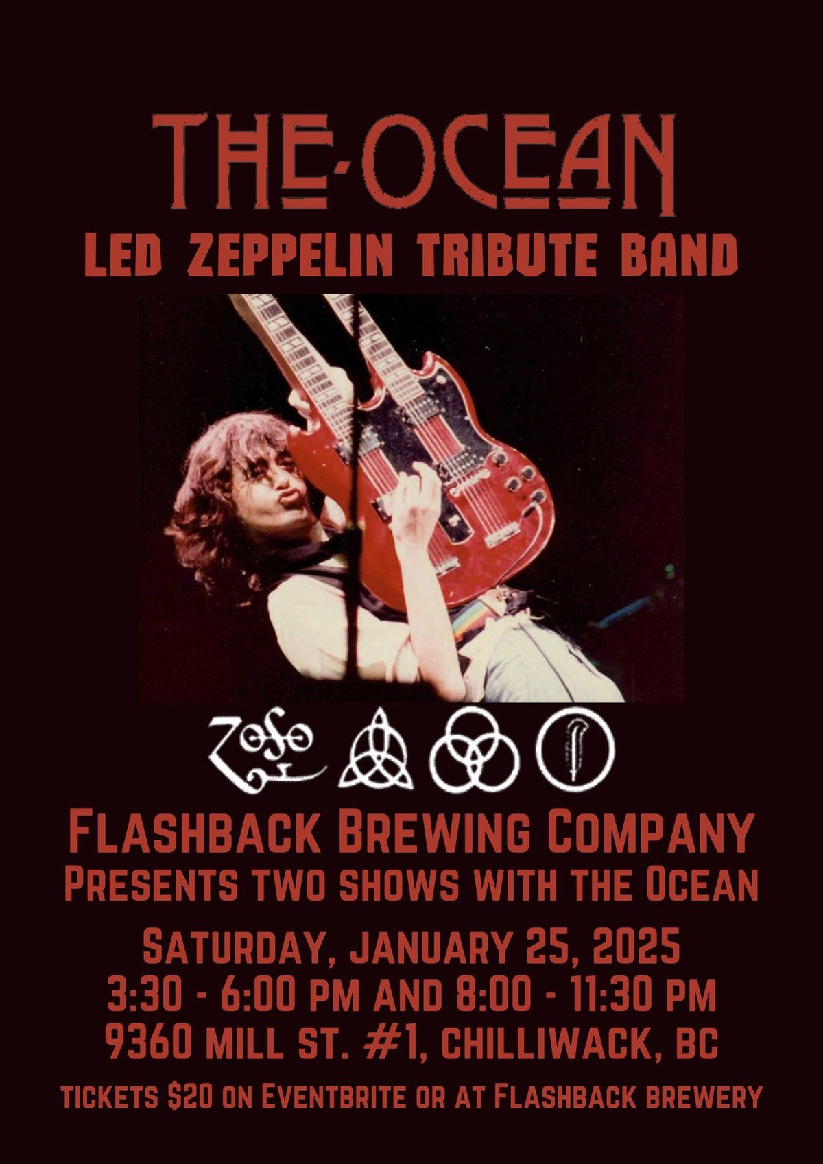 The Ocean Led Zeppelin Tribute Band at Flashback Brewing (evening show)