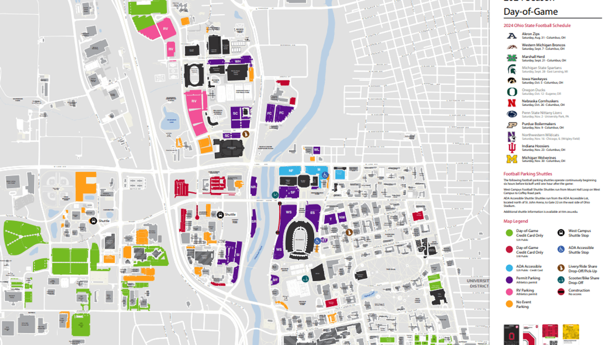 Parking Michigan State Spartans at Nebraska Cornhuskers Football