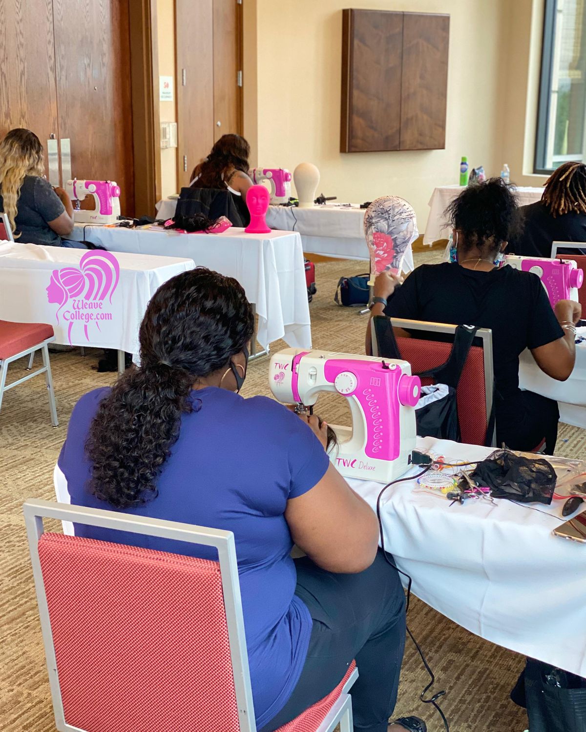Houston TX Lace Front Wig Making Class with Sewing Machines, Hilton