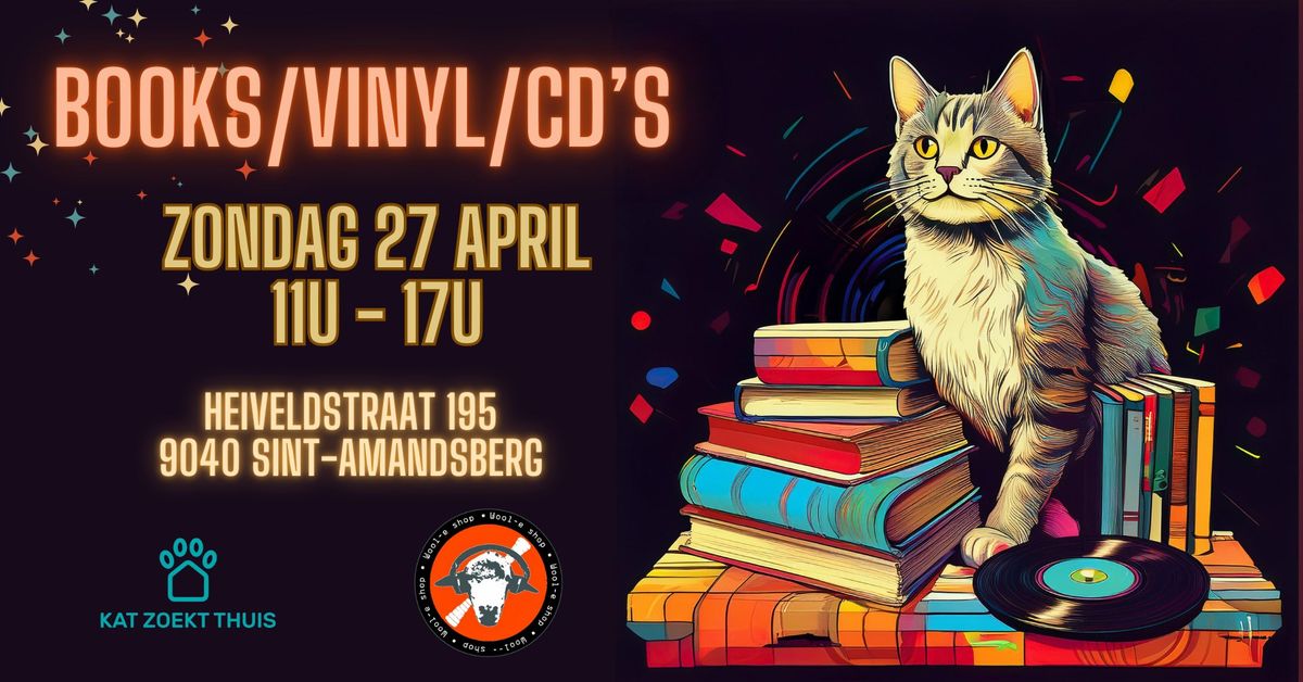 Kat Zoekt Thuis: verkoop van (kunst)boeken, vinyl en cd's