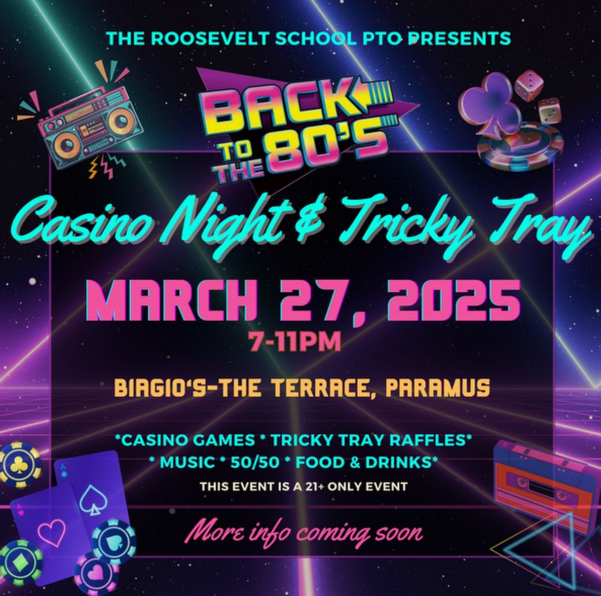 Back to the 80s Casino Night