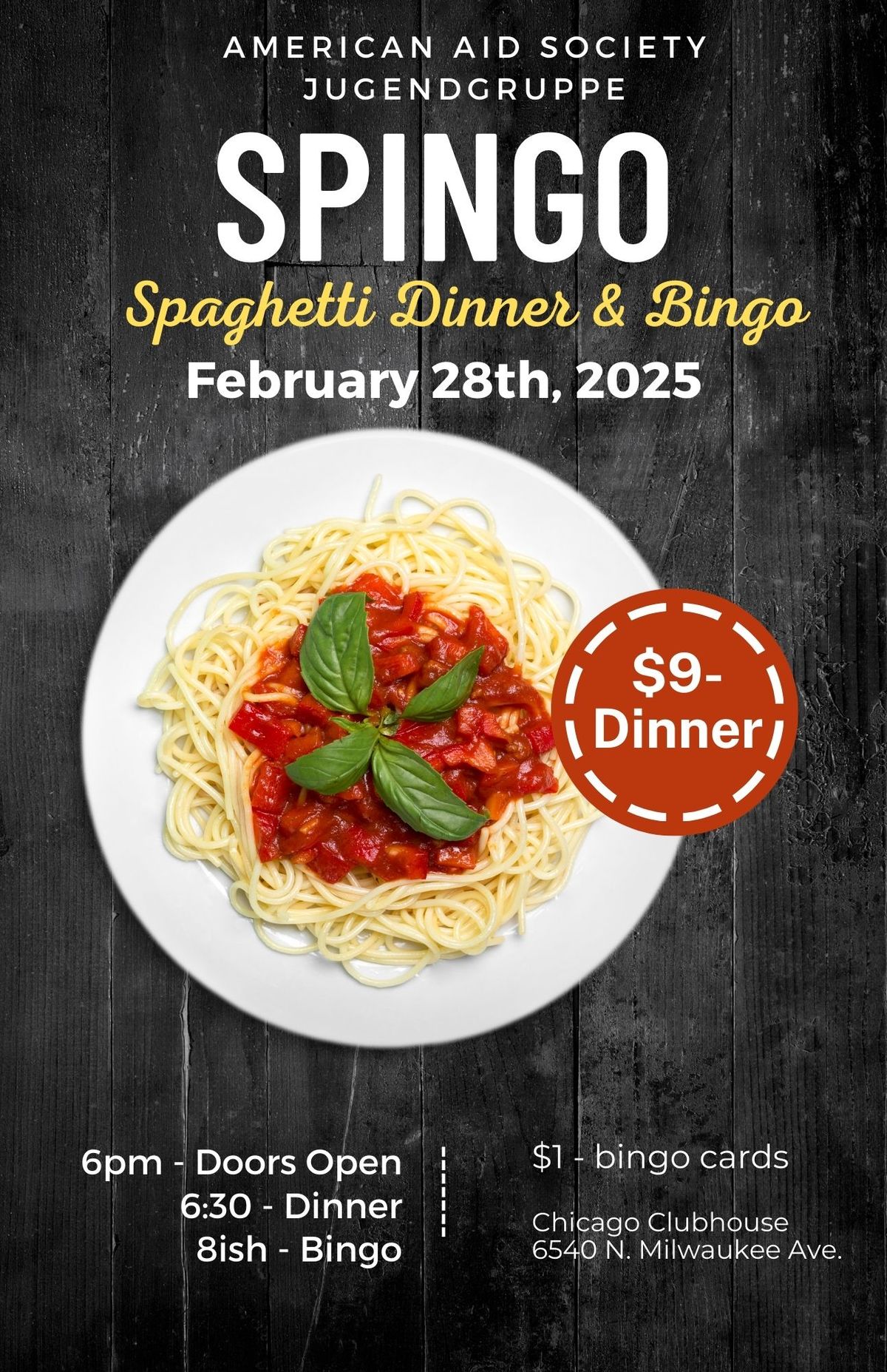 Spingo - Spaghetti Dinner and Bingo