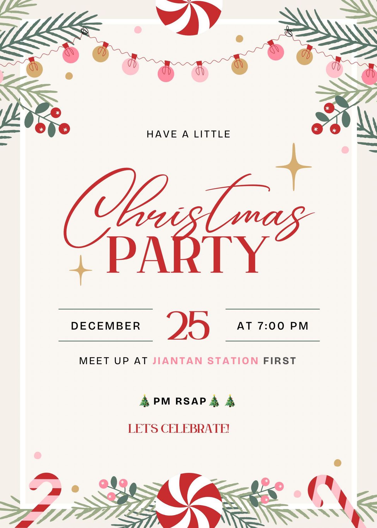 Not alone !Have a little Christmas party together  