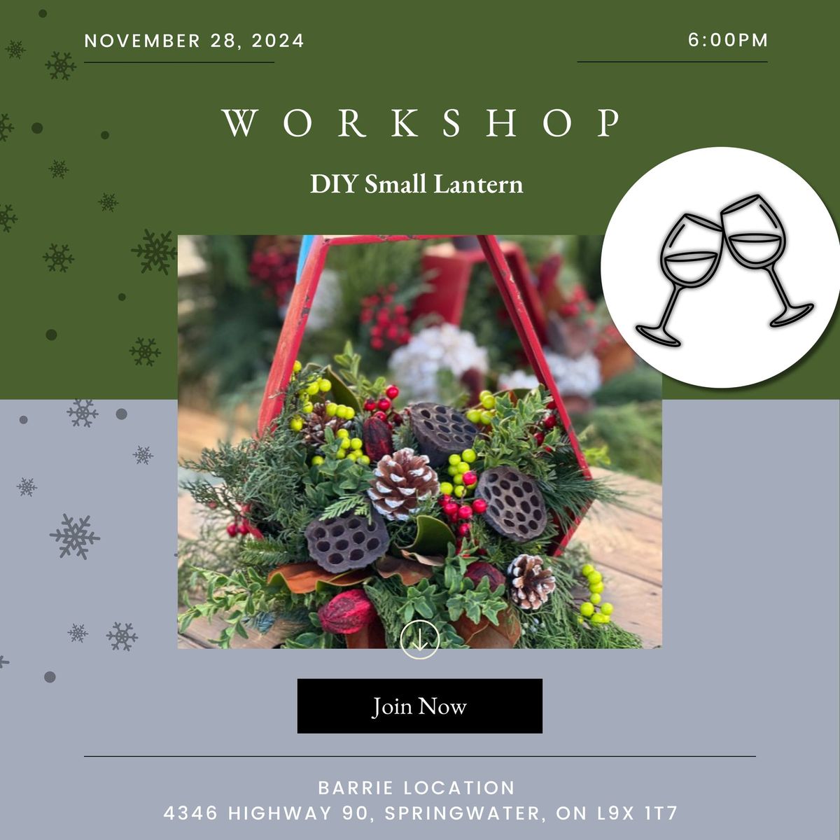  DIY Small Lantern Evening Workshop (Barrie Location)