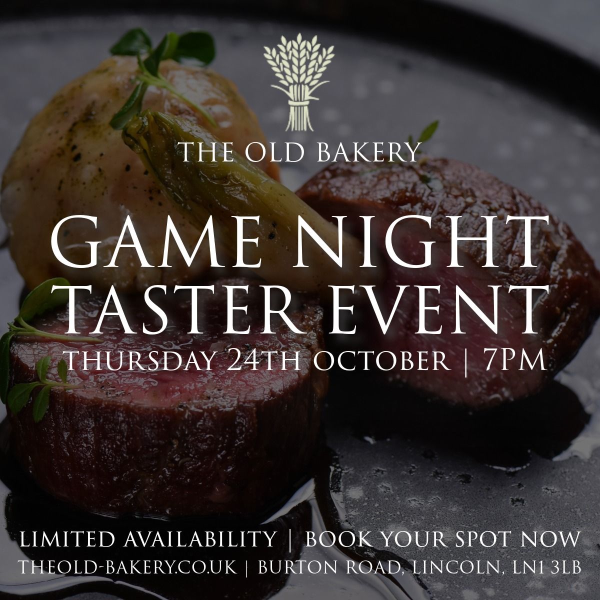 Lincolnshire Game Taster Event at The Old Bakery