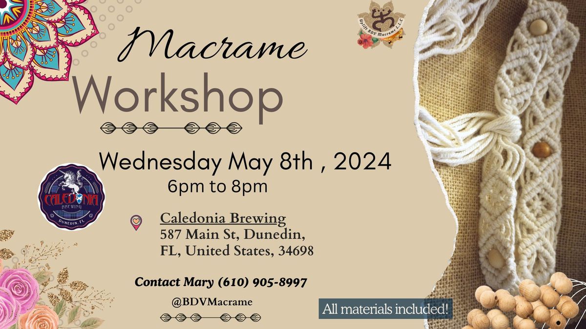 Macrame workshop W\/Mary