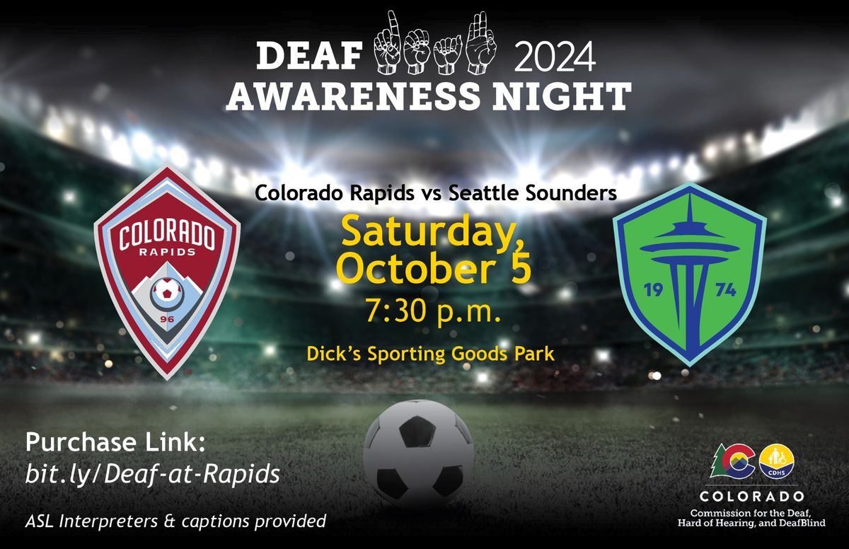 Deaf Awareness Night at Colorado Rapids 