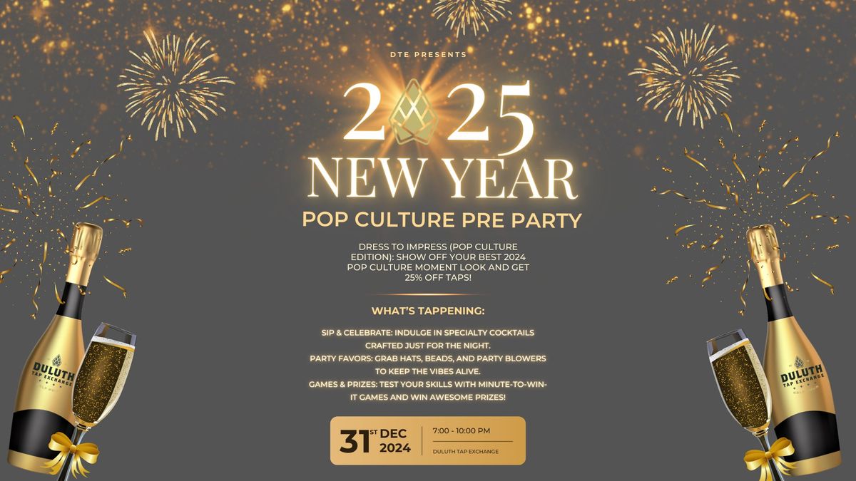 NYE Pop Culture Pre-Party at DTE 