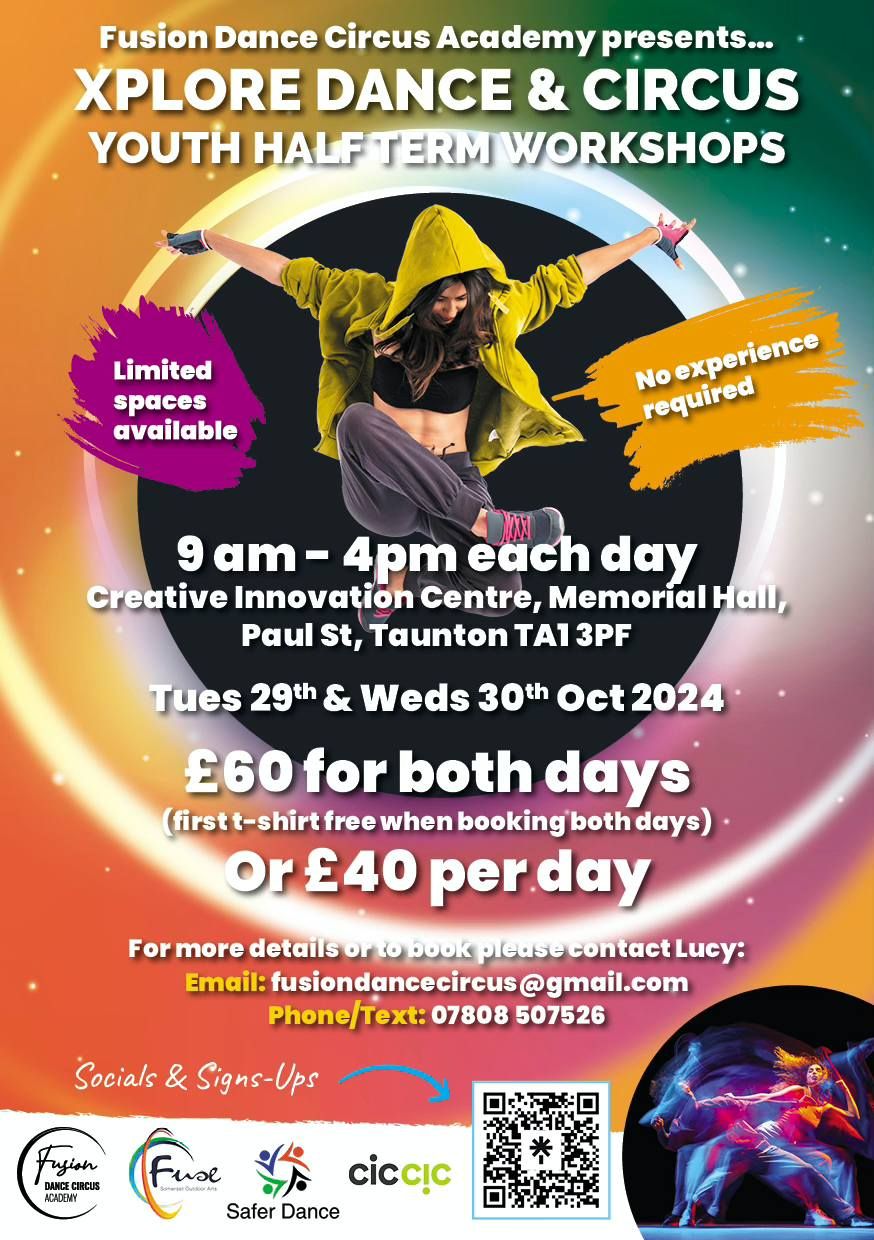 XPLORE Dance & Circus Youth Half Term Workshops (October 2024)