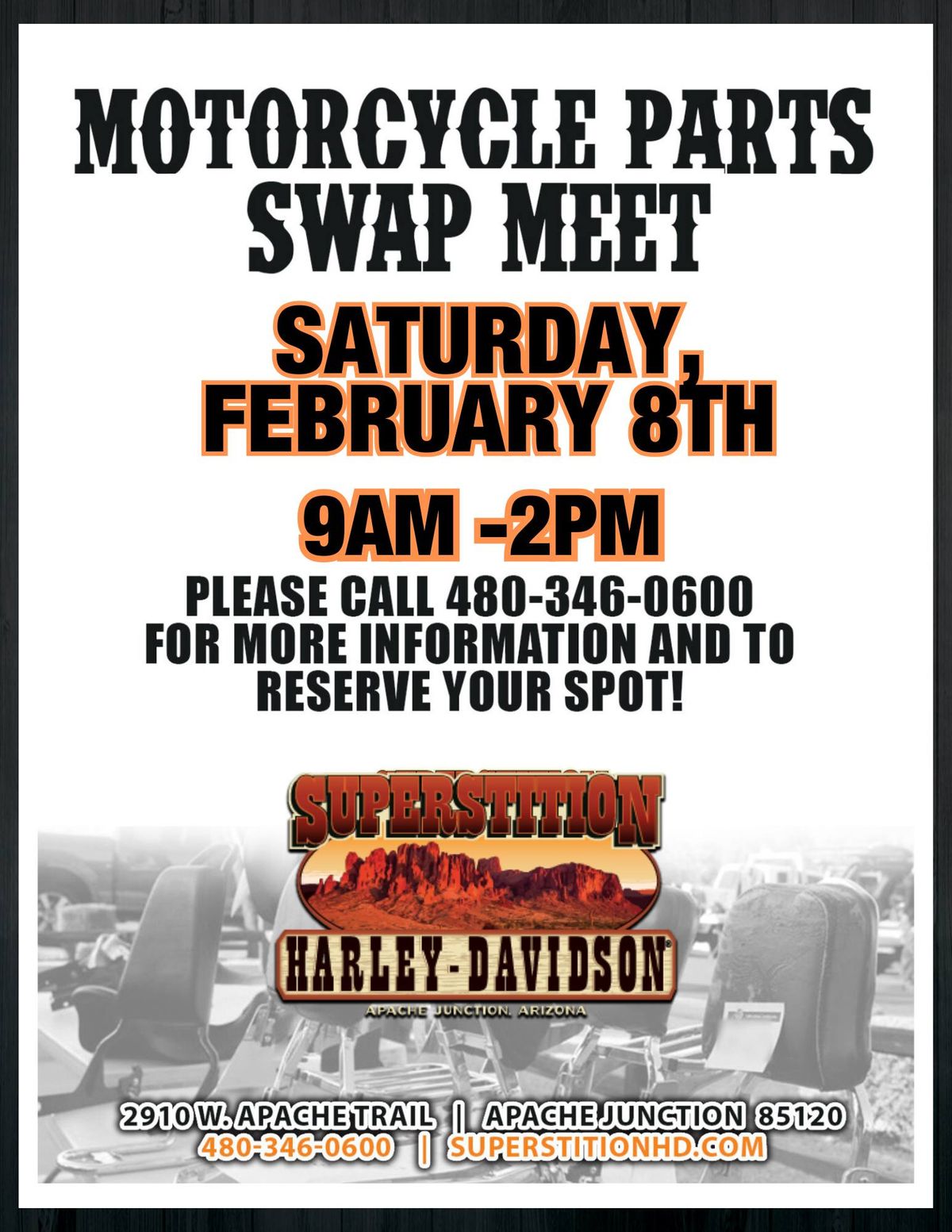 Motorcycle Parts Swap Meet @ Superstition H-D\u00ae