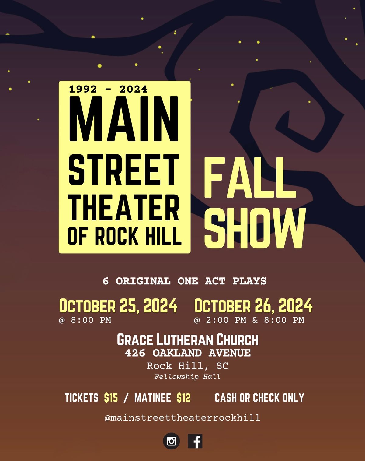 Fall Shows: Main Street Theater of Rock Hill