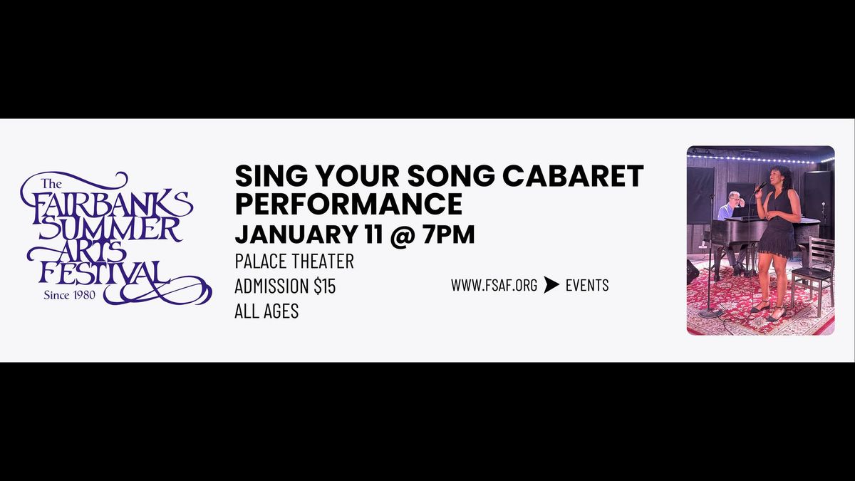 FSAF Winter Edition Sing Your Song Cabaret Performance