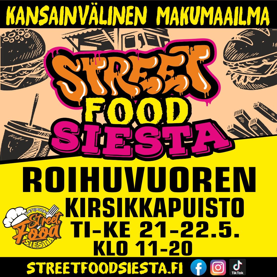 Street Food Siesta Roihuvuoren Kirsikkapuisto