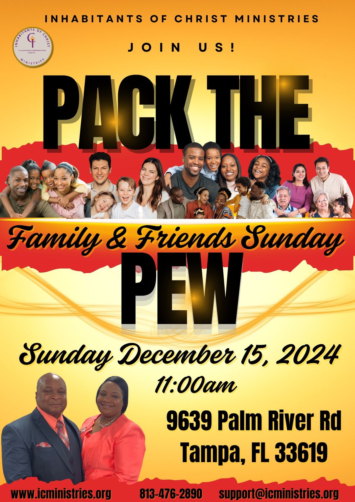 Pack the Pew Family & Friends Sunday 