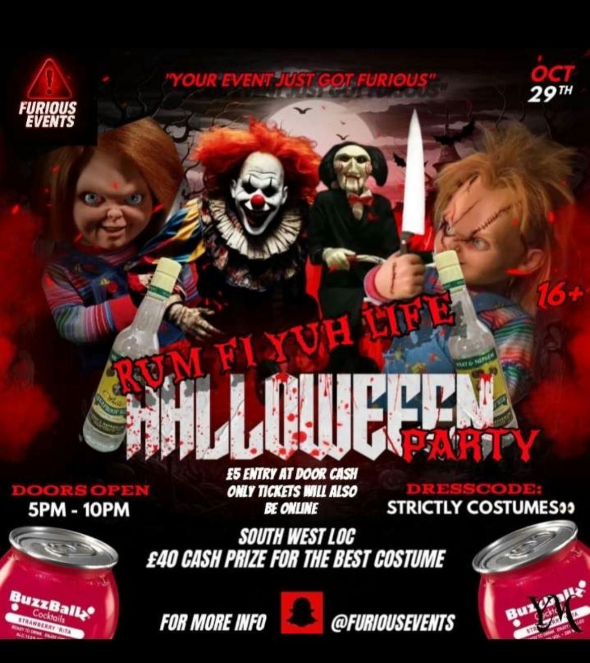 \u2757\ufe0fRum Fi Yuh Life Halloween Party\u2757\ufe0f