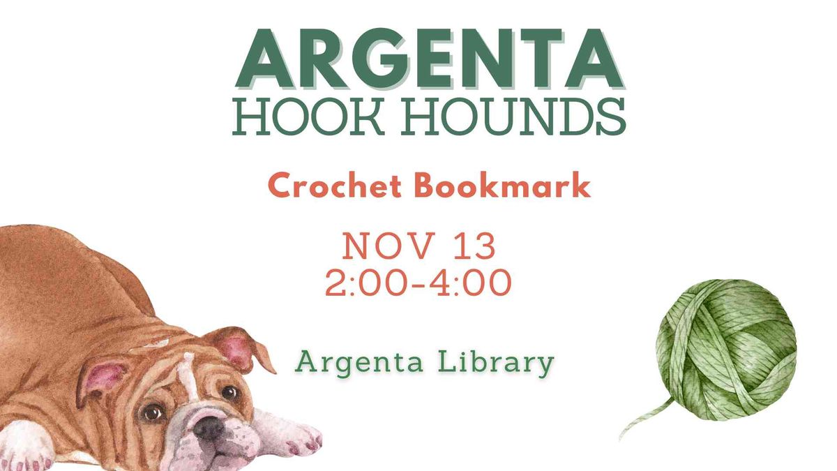 Argenta Hook Hounds: Crochet Bookmark