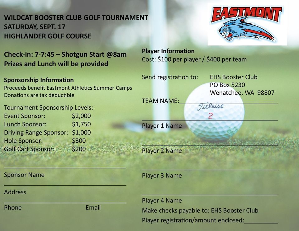 Wildcat Booster Golf Tournament