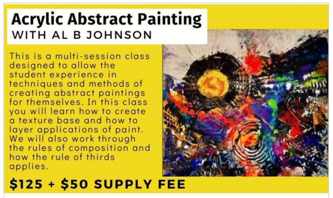 Acrylic Abstract Painting - Open to the Public - $125 + $50 Supply Fee 