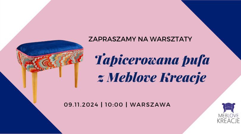 Tapicerowana pufa z Meblove Kreacje - Warszawa