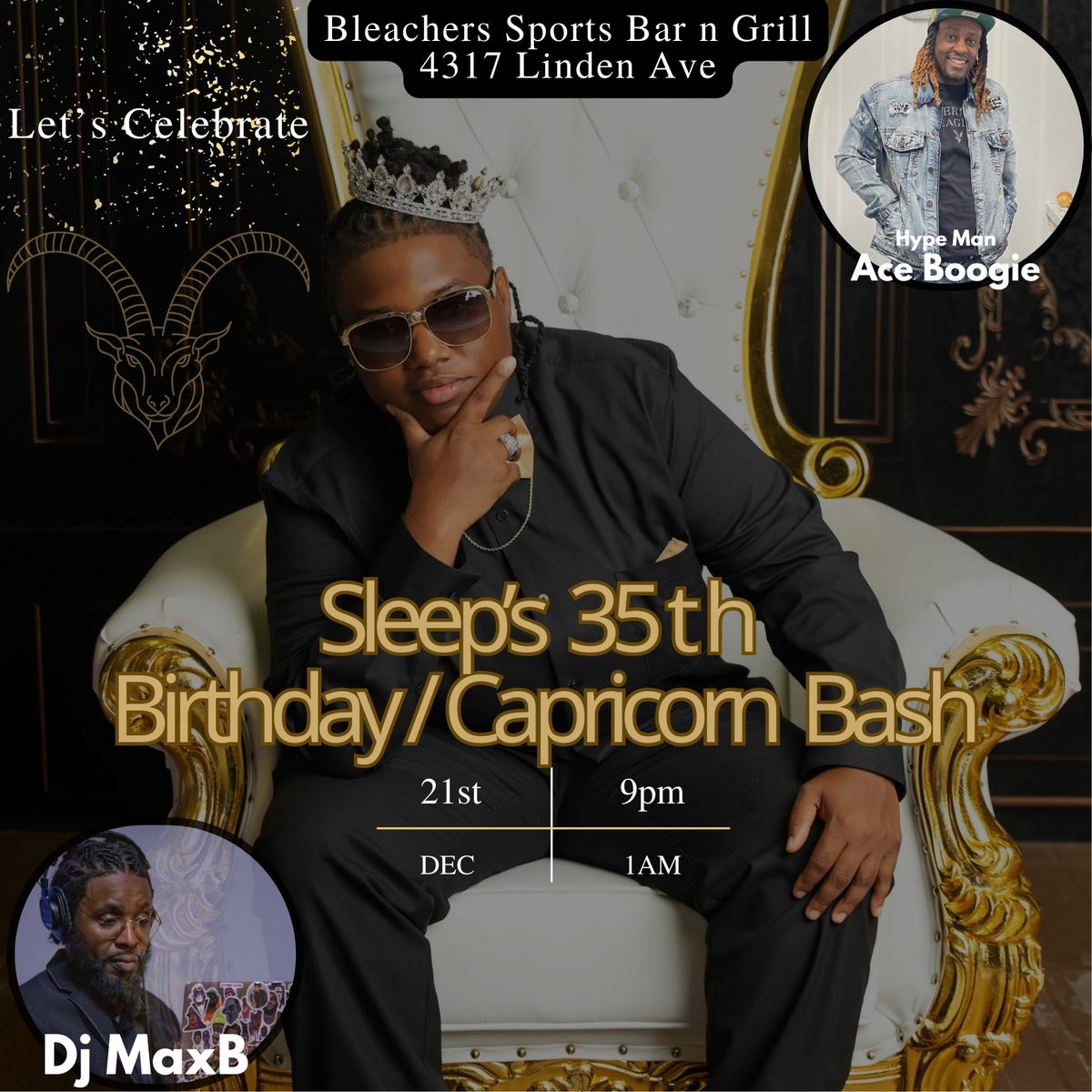 Sleep\u2019s 35th \/Capricorn Bash 