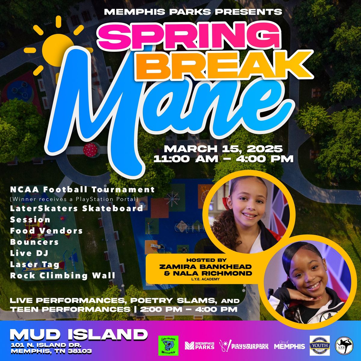 Spring Break Mane: Mud Island Park