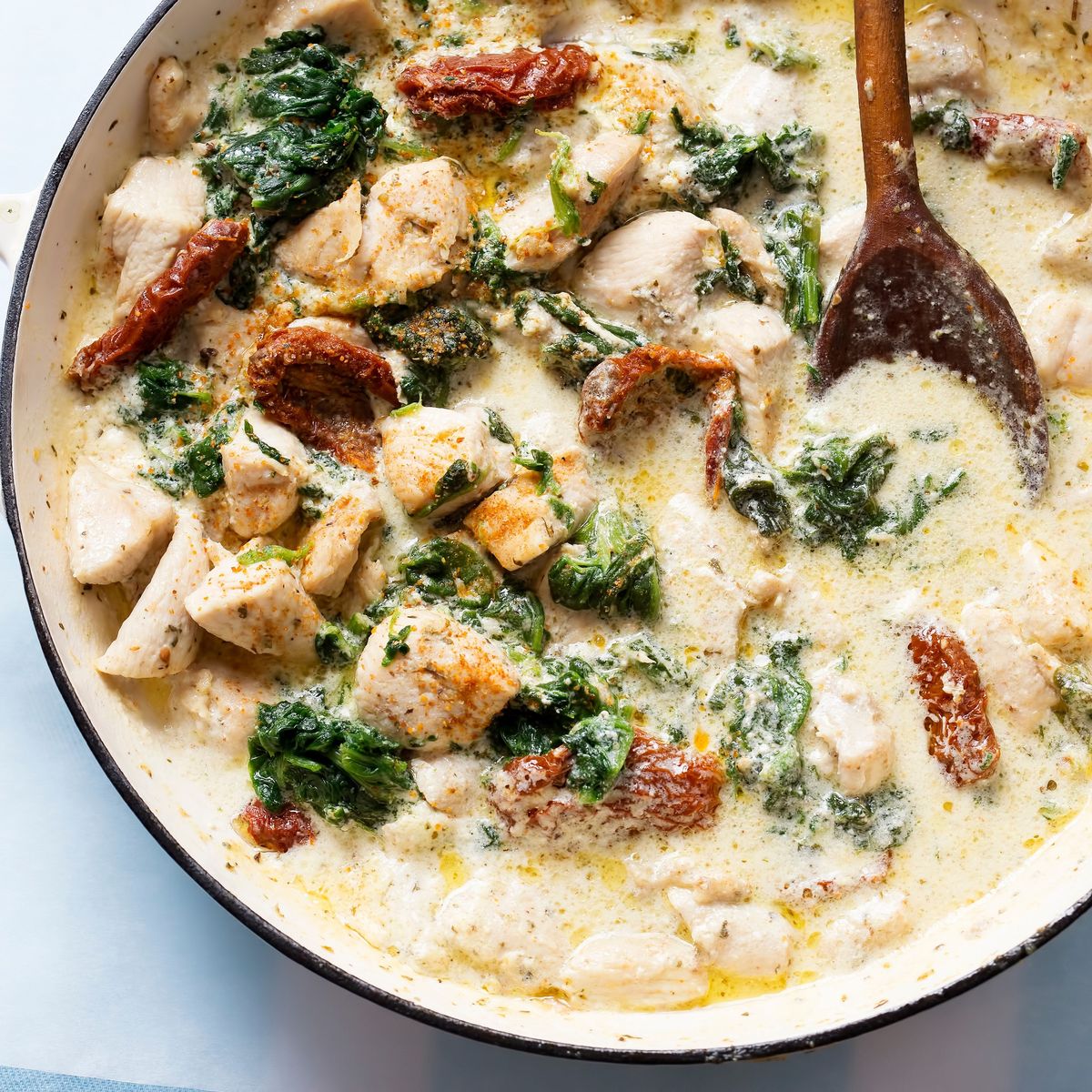 Creamy Tuscan Chicken with Mushroom Risotto