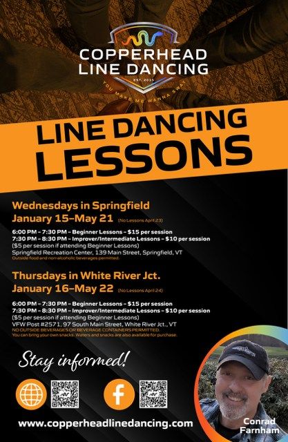 Beginner followed by Improver\/Intermediate Line Dancing Lessons