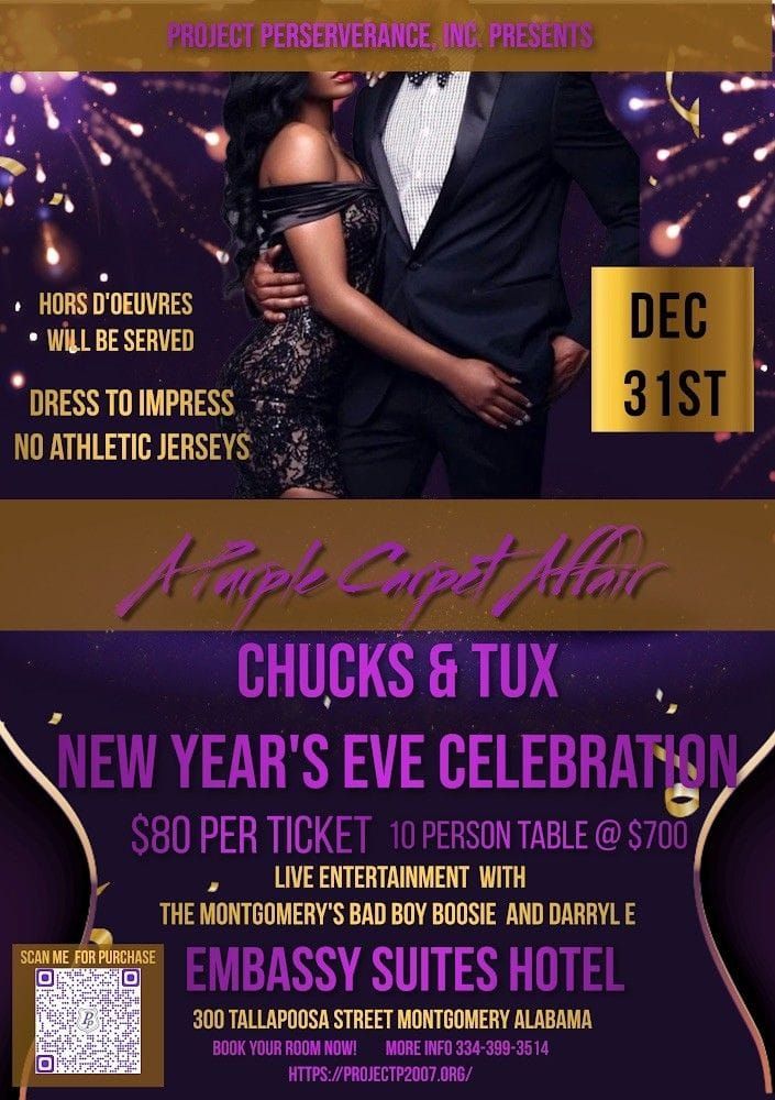 A Purple Carpet Affair.... Chucks & Tux New Years Eve Celebration