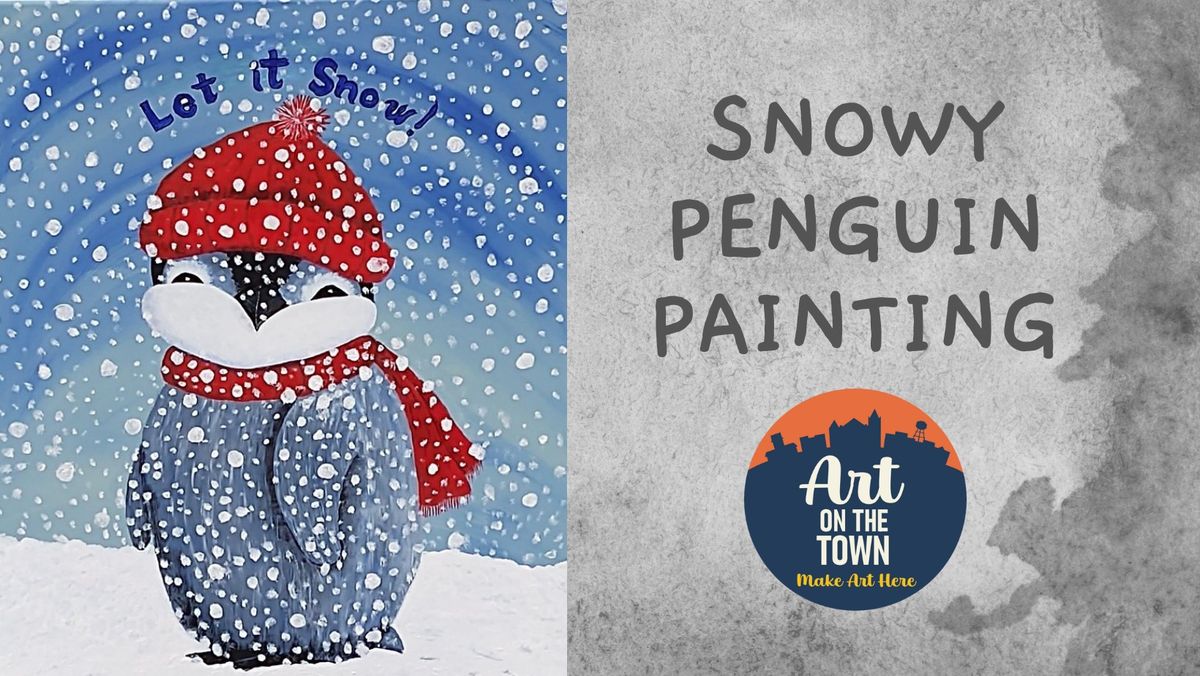 Snowy Penguin Painting