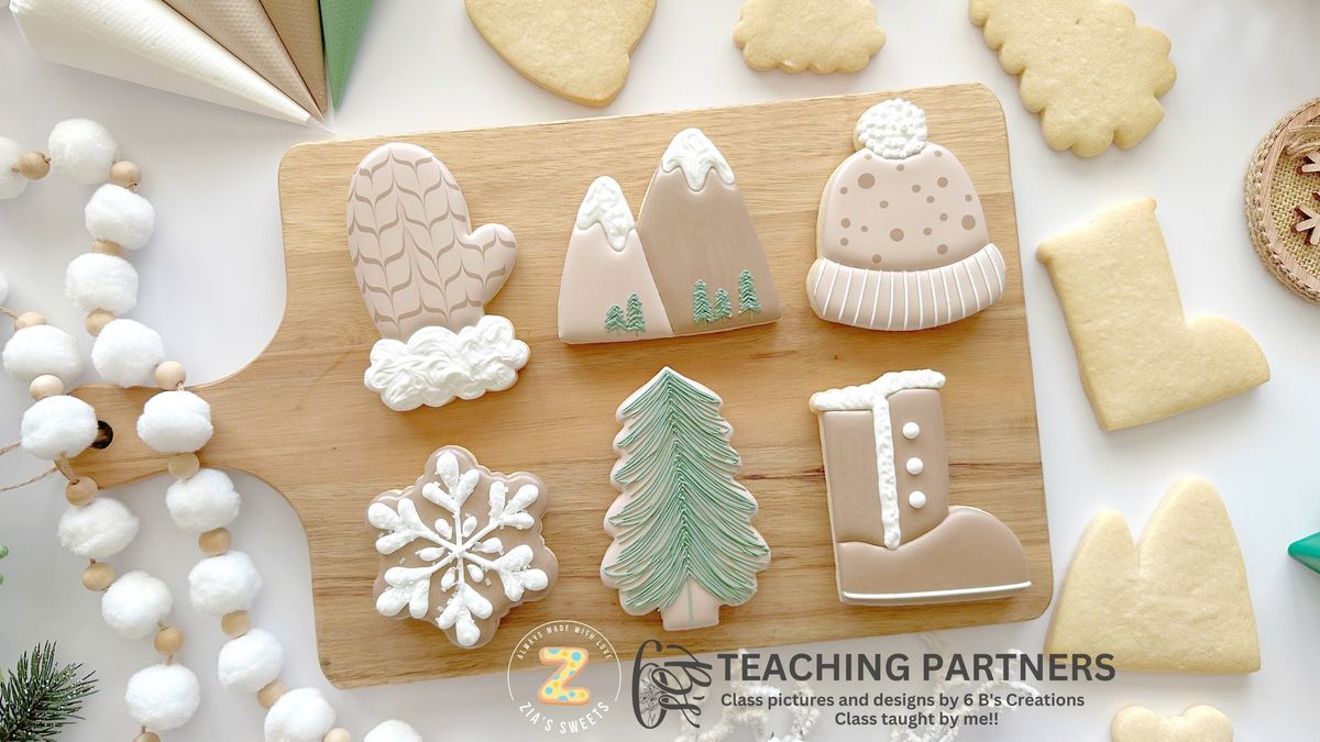 "Rustic Winter" cookie decorating class at Charmbiance Wine Bar & Arts