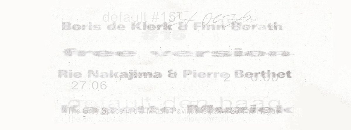 default#15-Rie Nakajima & Pierre Berthet \u2506Kapotte Muziek \u2506free version \u2506Boris de Klerk & Finn Borath