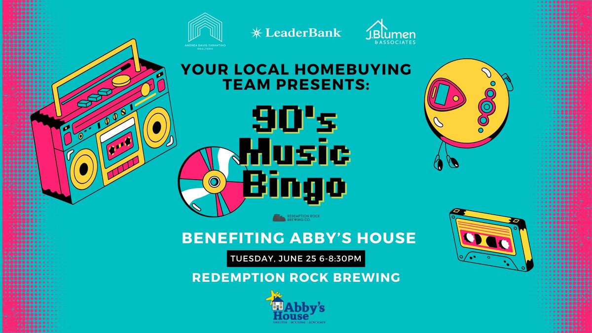 90's Music Bingo | Benefiting Abby's House