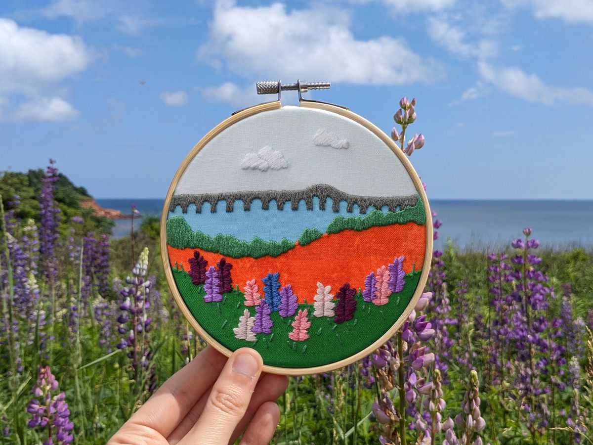 Beginner Layered Landscape Embroidery - Beginner Friendly