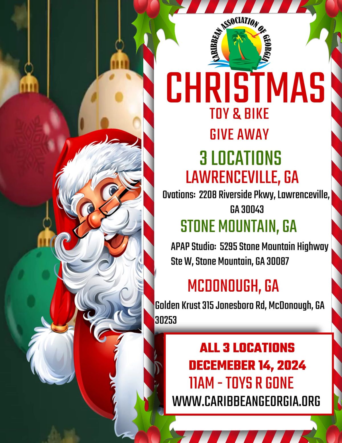 CAG TOY AND BIKE GIVE AWAY