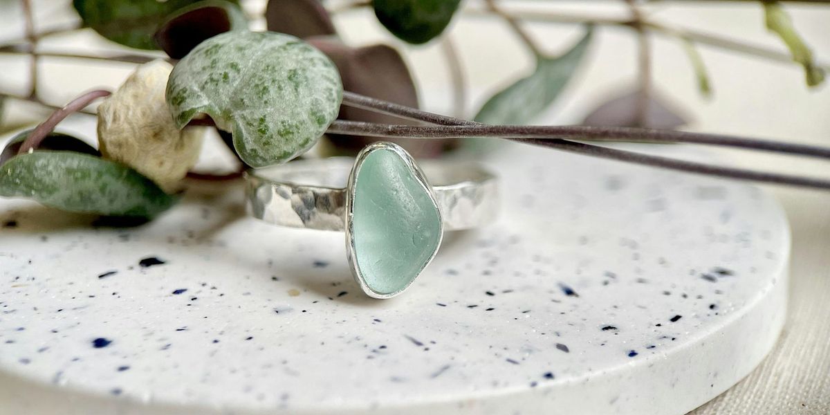 Make a Sea Glass\/Gemstone Bezel Set Ring- Beginners Silversmithing Class.