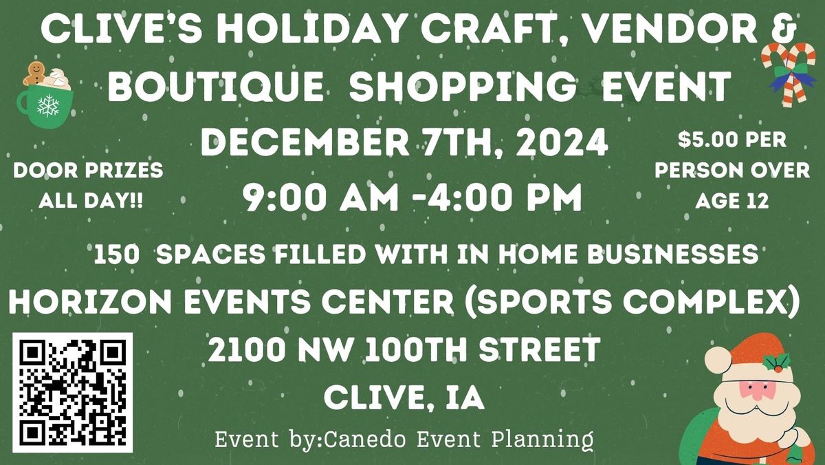 Clive\u2019s Holiday Craft, Vendor and Boutique Shopping Event