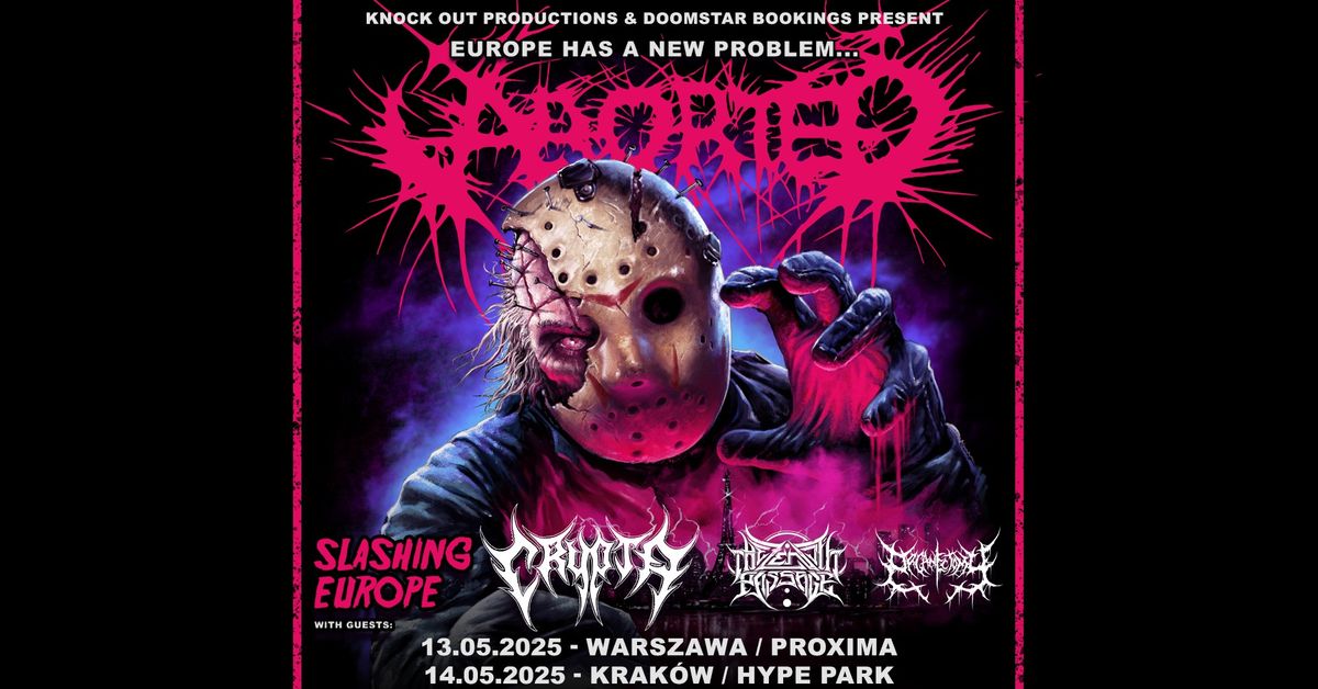 Aborted + Crypta, The Zenith Passage, Organectomy \/ 14 V 2025 \/ Krak\u00f3w