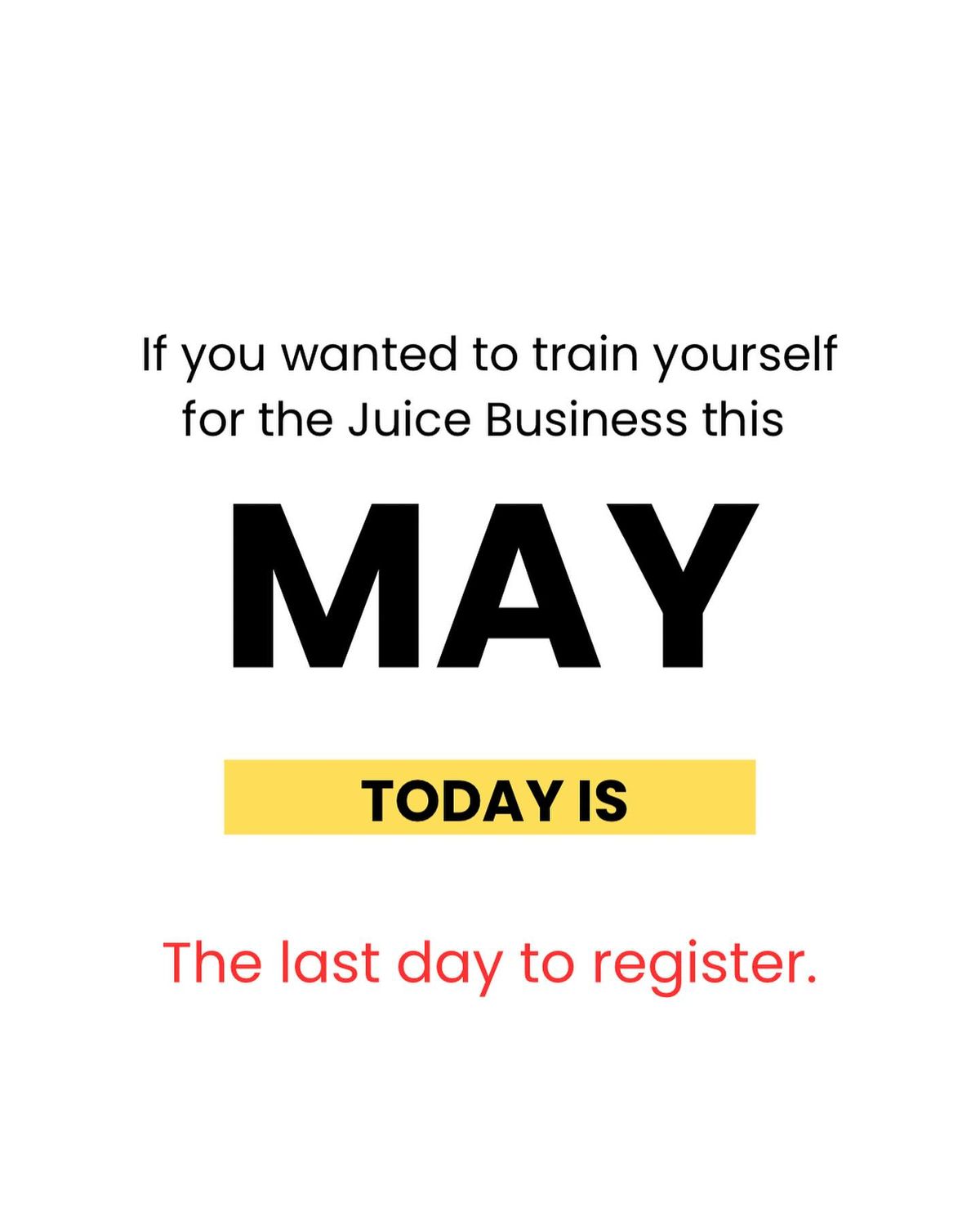 Juice Business Starter Training - May Cohort