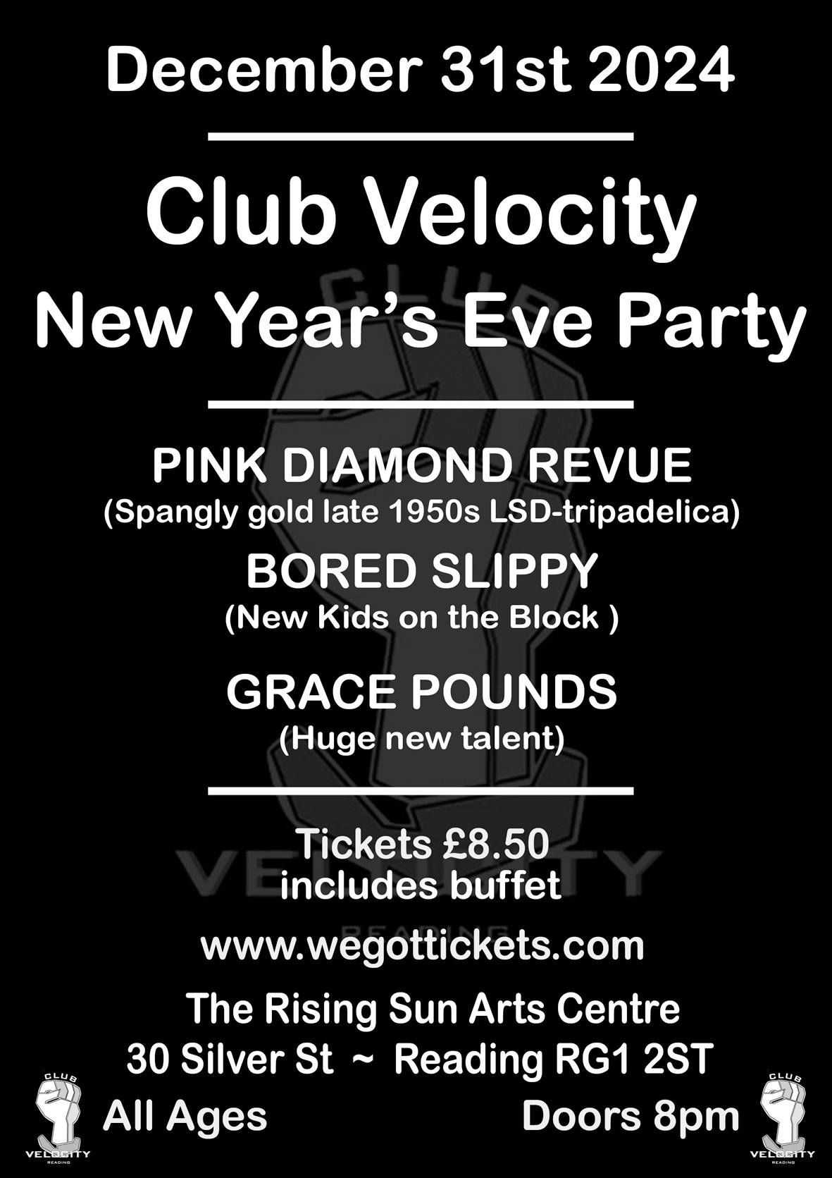 Club Velocity presents Pink Diamond Revue\/Bored Slippy\/Grace Pounds-New Year Eve party