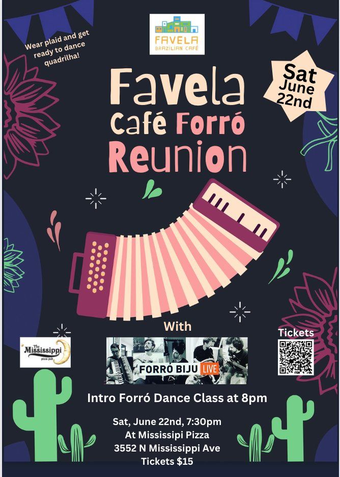Favela Caf\u00e9 Forr\u00f3 Reunion - with Live FORR\u00d3 BIJU!