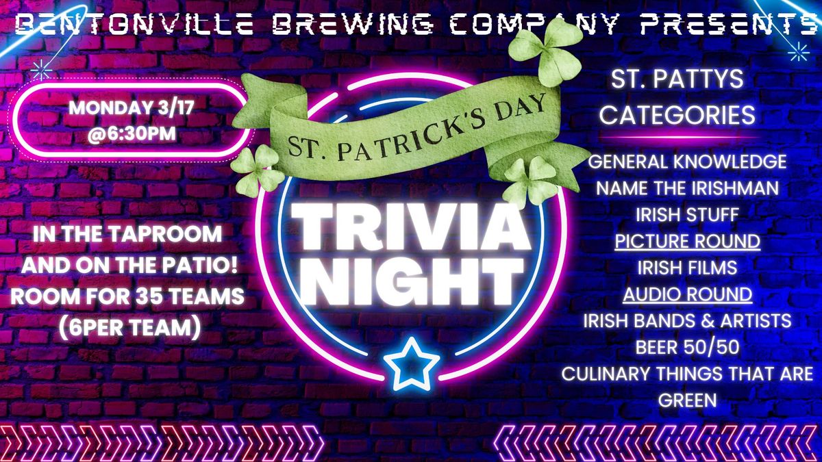 St. Patrick's Trivia Night!!!