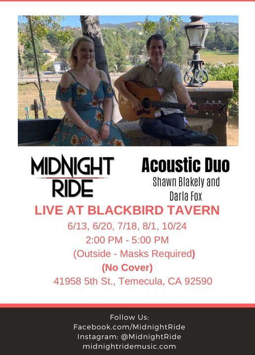 Midnight Ride Acoustic Duo at Blackbird Tavern