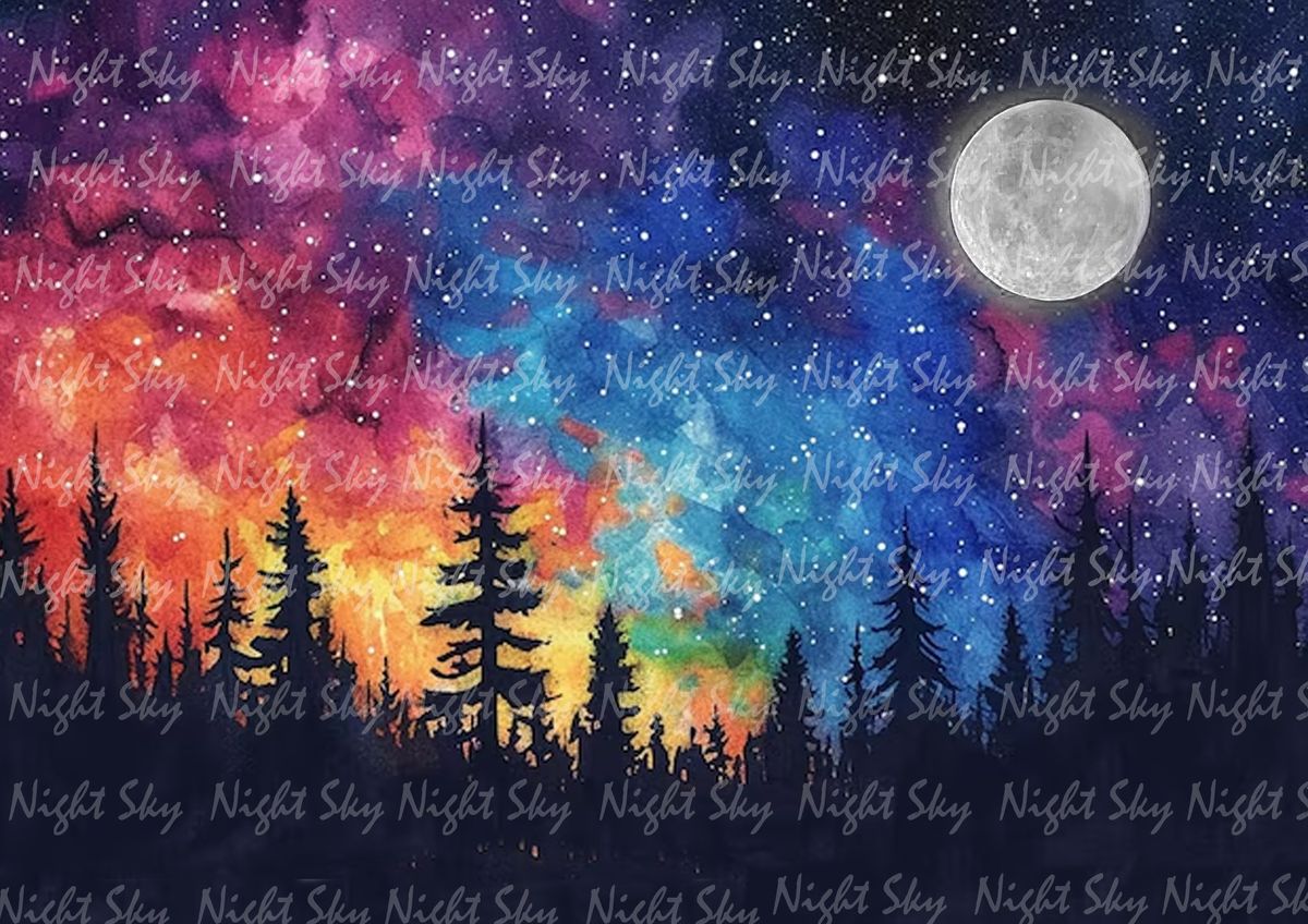 HOLIDAY NIGHT SKY PAINTING 5 -14