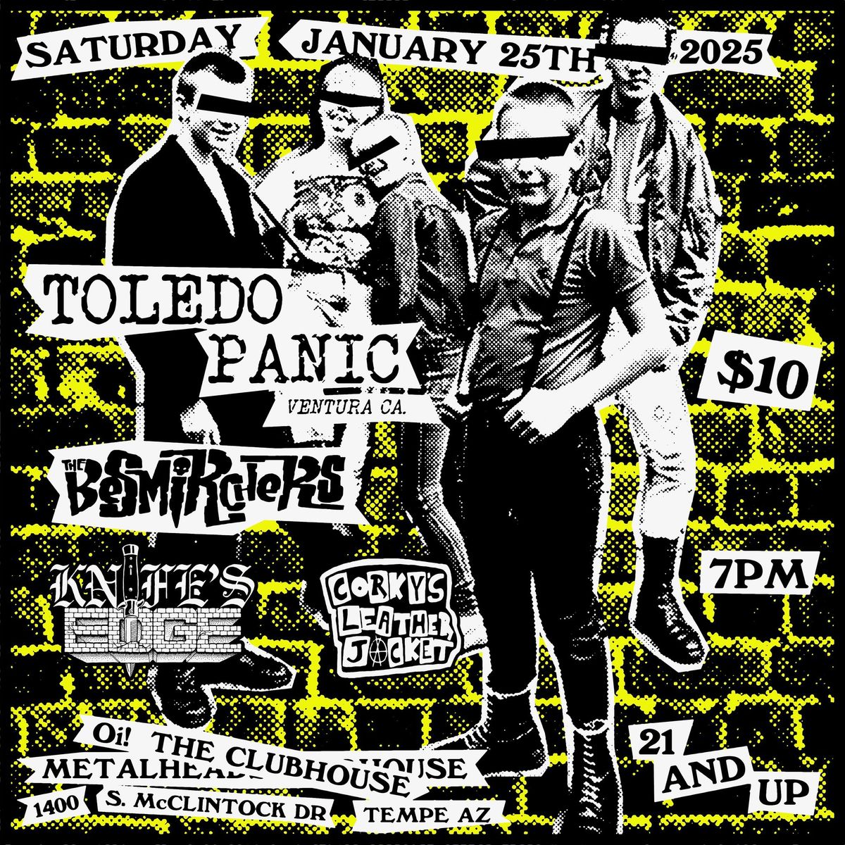 Az Social Club Presents Toledo Panic, The Besmirchers, Knife\u2019s Edge, Corkys Leather Jacket