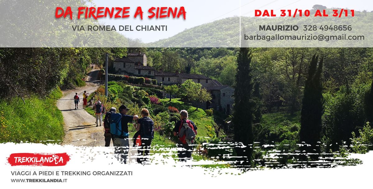 TREKKING DA FIRENZE A SIENA 