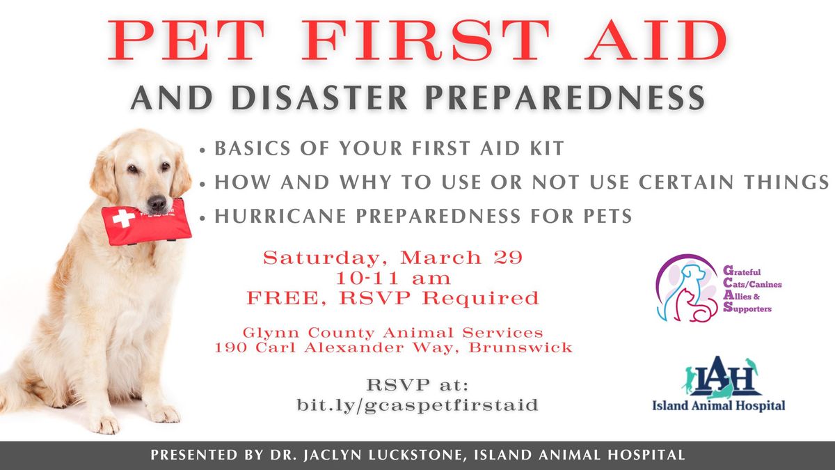 Pet First Aid and Disaster Preparedness Class