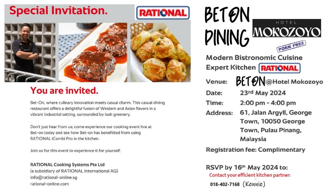 Rational Expert Kitchen Event @ BETON DINING, MOKOZOYO HOTEL PENANG